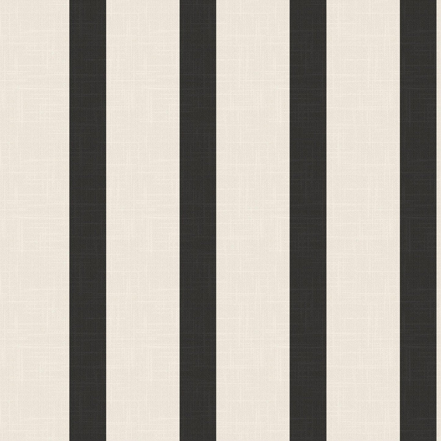 Close-up of Black and Cream Striped Wallpaper with Linen Finish – Seahorn pattern detail