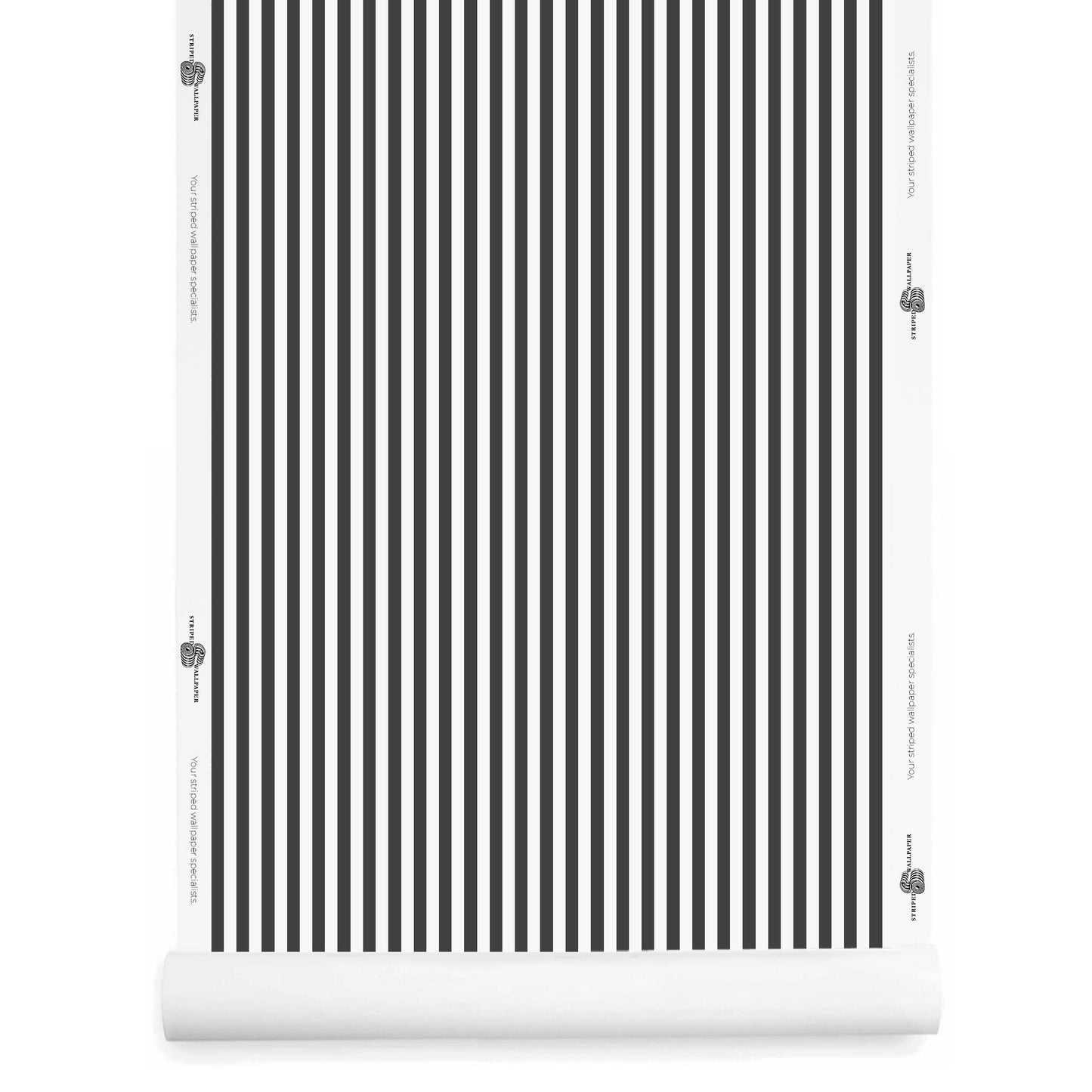 Black and White Narrow Striped Wallpaper roll – Marengo
