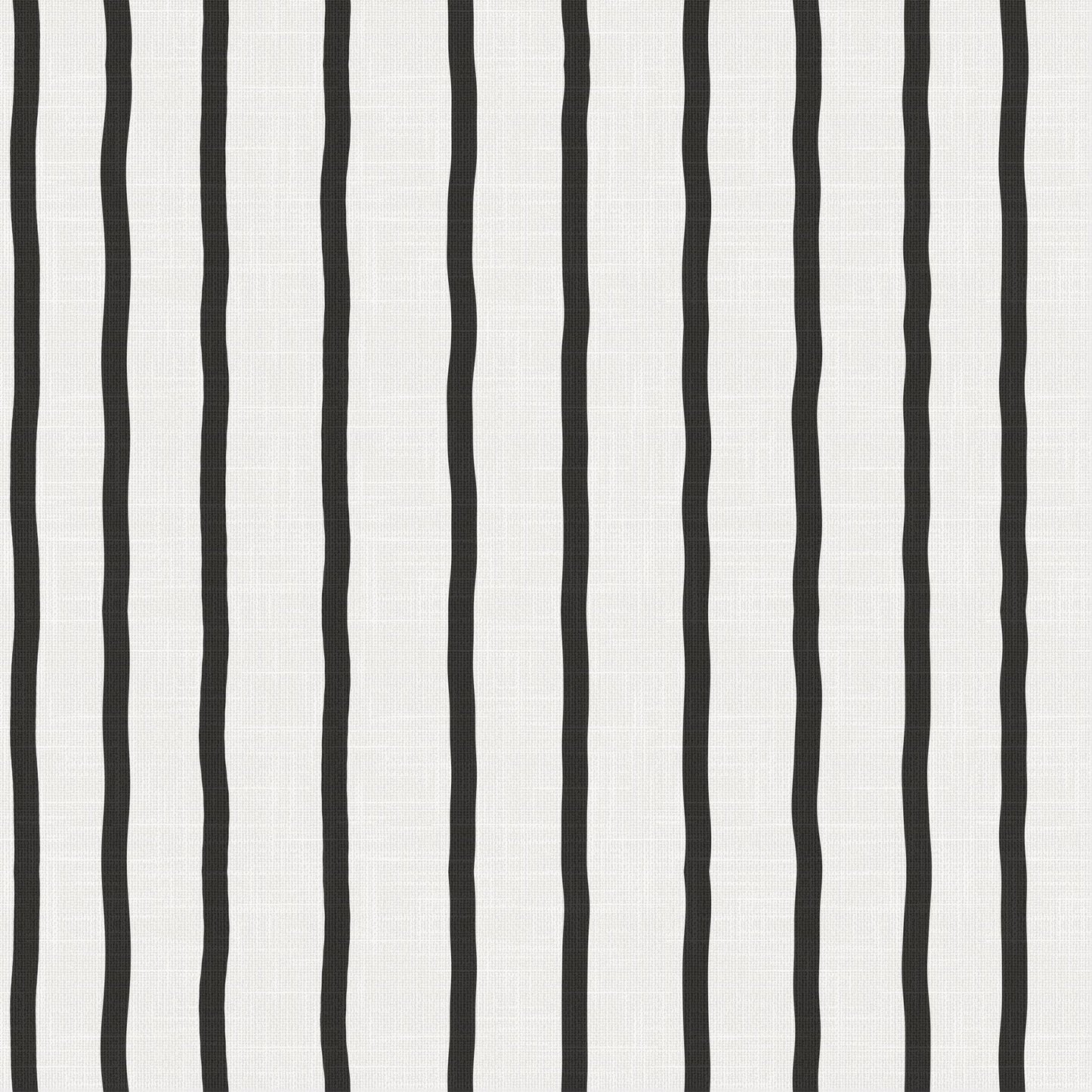 Black and white painted stripe wallpaper pattern with linen finish – Earlham