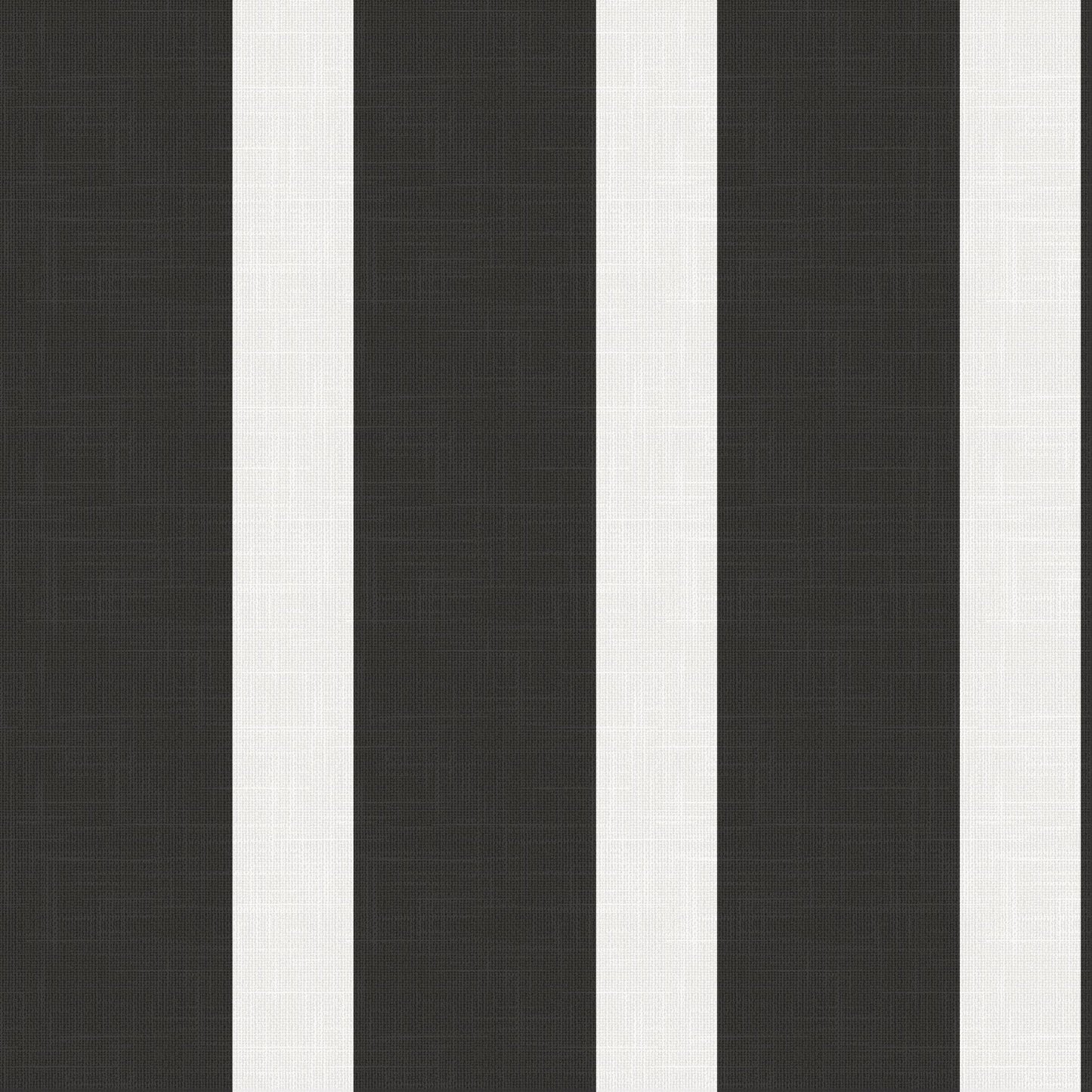 Glenrose wallpaper detail – Midnight black and Paper white stripes on subtle linen texture