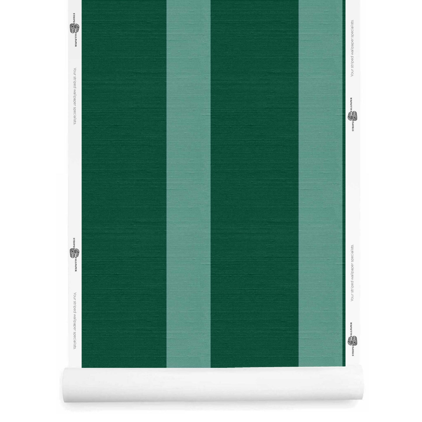 Dark green and teal striped wallpaper roll – Marquette silk finish