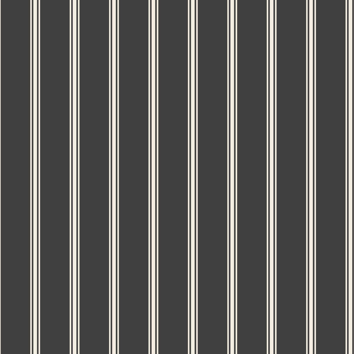Soft black and cream ticking stripe wallpaper pattern with vintage industrial style – Lachman