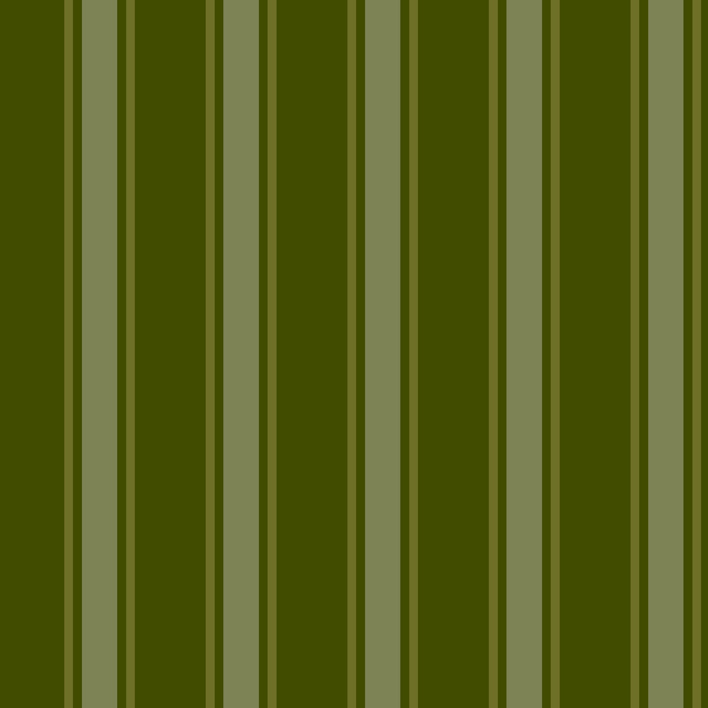 La Solana wallpaper detail showing canopy, myrtle, and olive triple stripes on matte finish