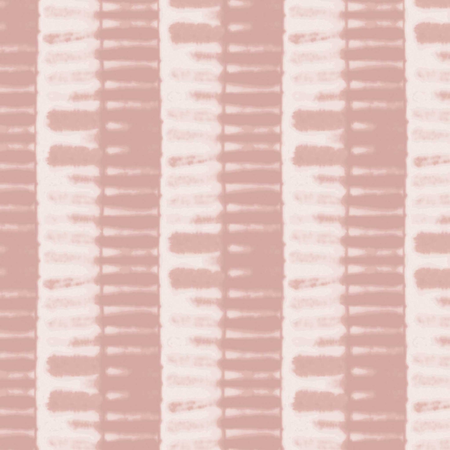 Shibori Bamboo Wallpaper in Rose Pink featuring soft hand-dyed stripes and botanical rhythm