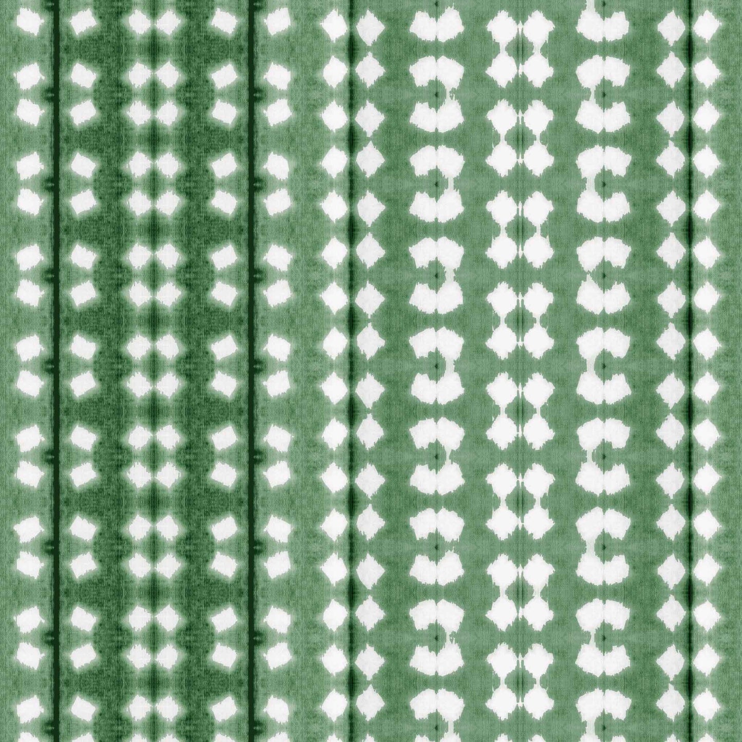 Ombre wallpaper with stripes in fern green, featuring soft vertical bands and artisanal dye-inspired texture.