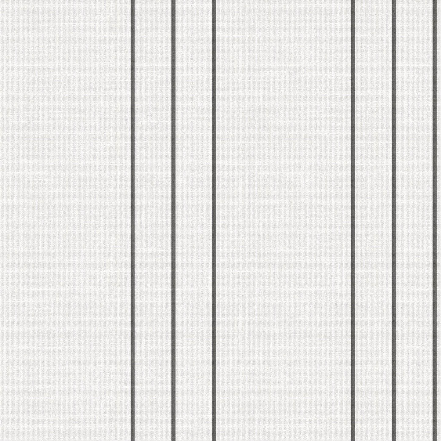 White and black pinstripe wallpaper pattern with linen texture – Arno