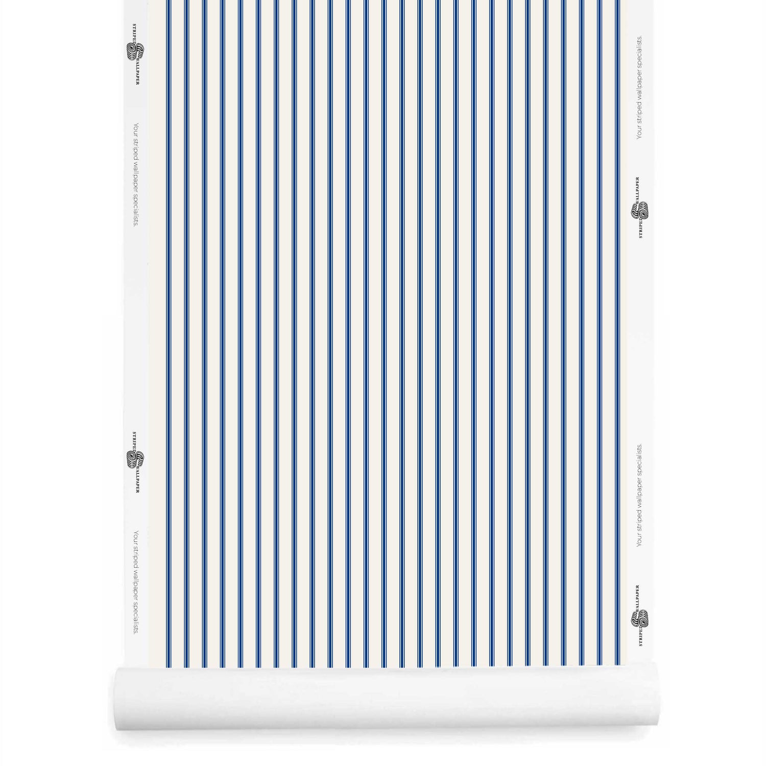 Blue Ticking Stripe Wallpapers for Tailored & Heritage-Inspired Interiors