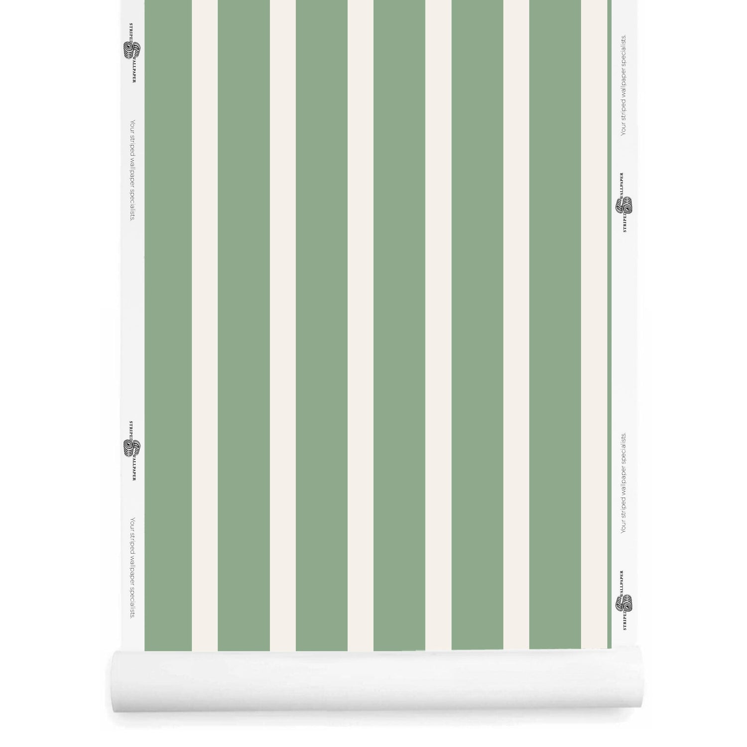 Sage Striped Wallpapers for Soft, Botanical & Restorative Interiors