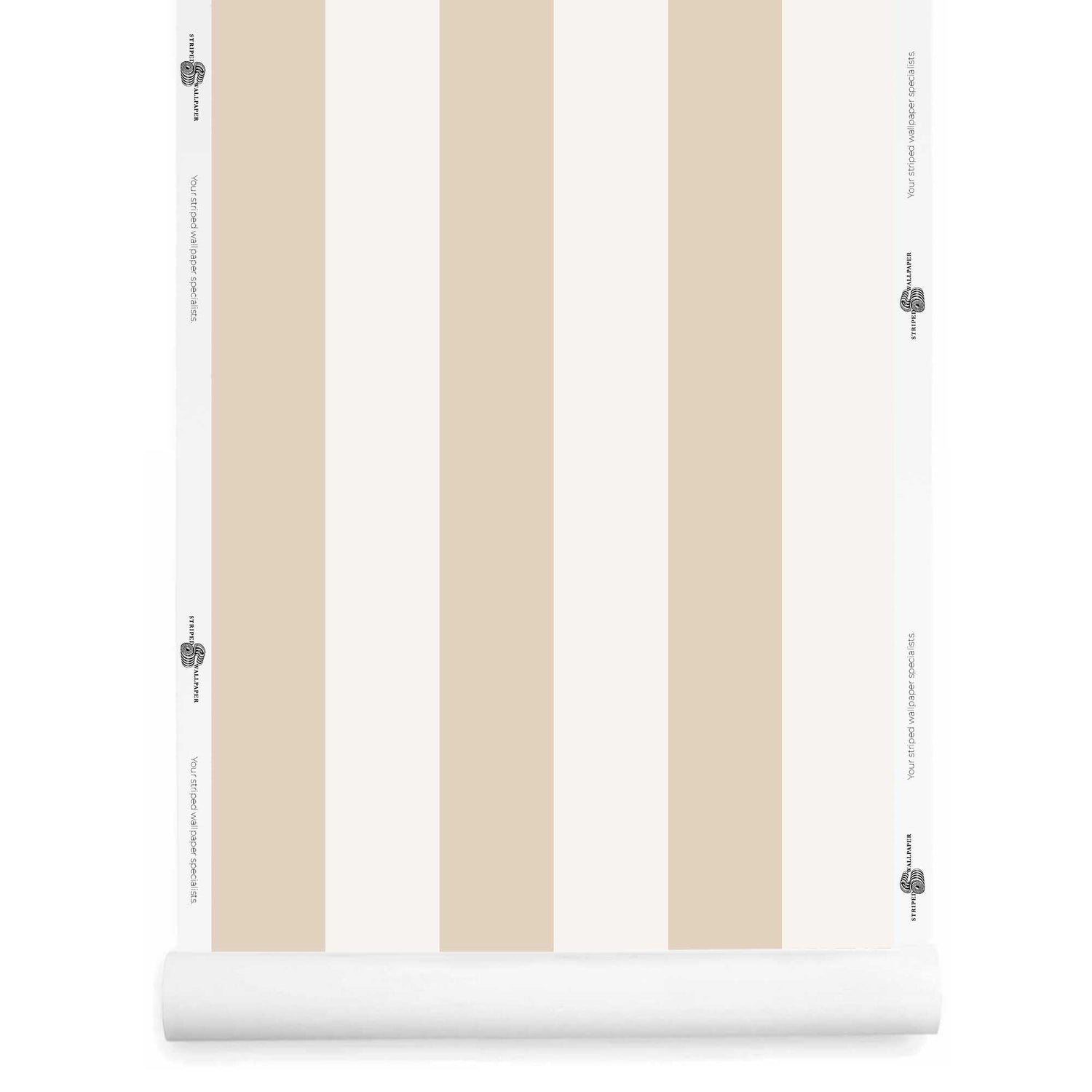 Tan & White Striped Wallpapers for Warm, Sun-Washed Interiors