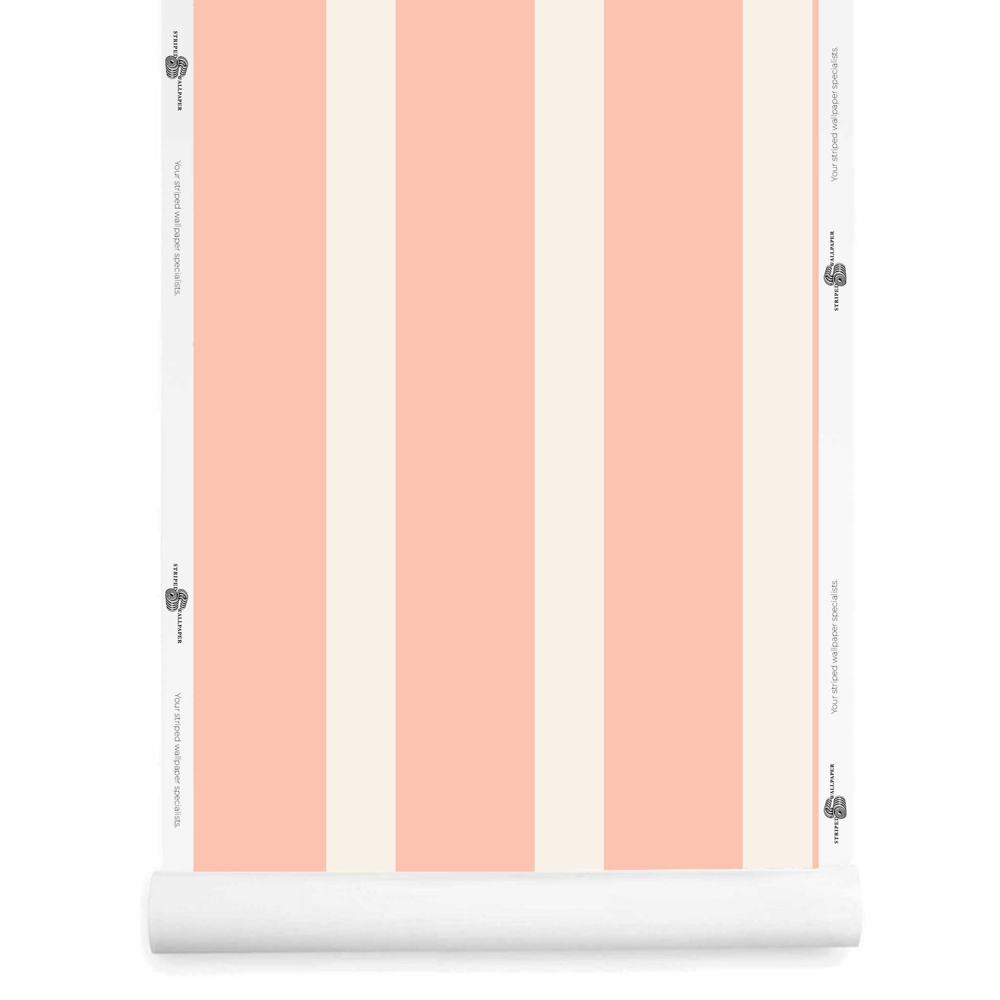 Apricot striped wallpaper roll – Glenrose