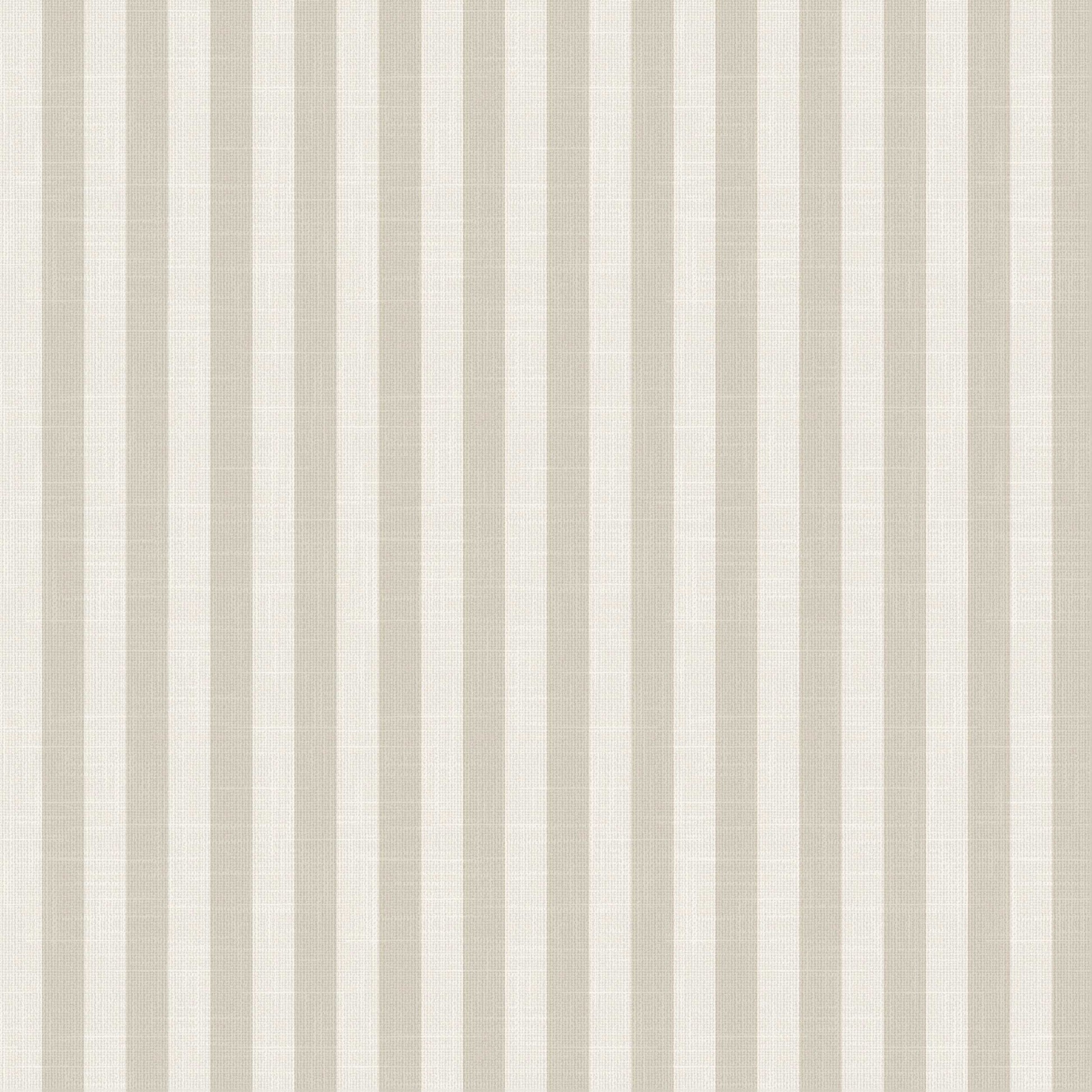 Laurice wallpaper pattern with soft cream and warm stone stripes with linen-inspired finish