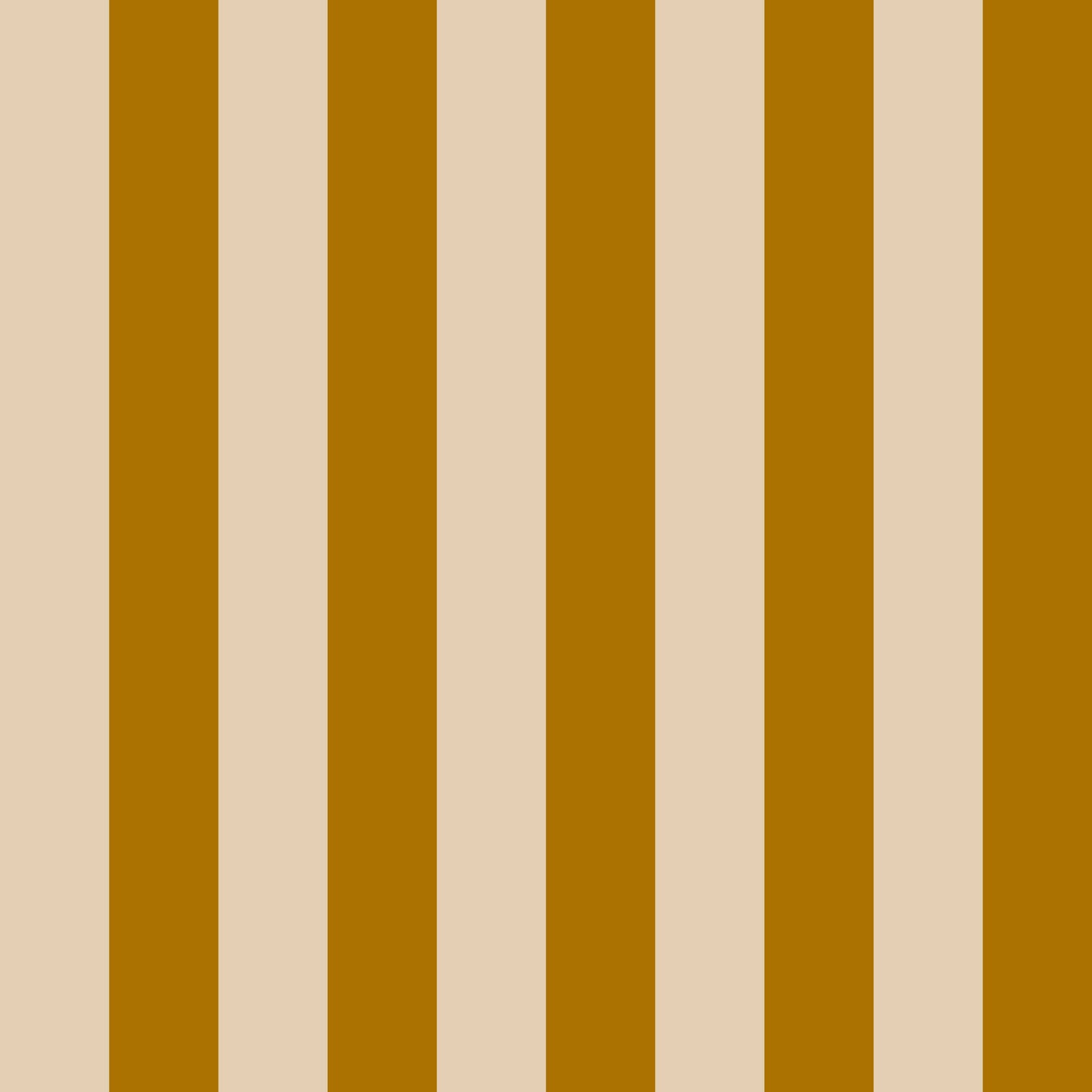 Even cabana-style beige and gold striped wallpaper in a warm, earthy interior