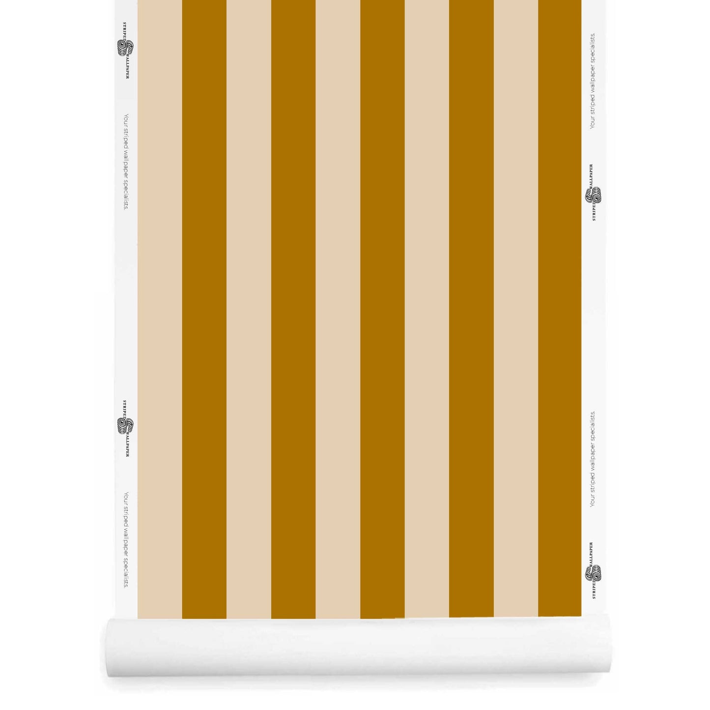 Beige and gold striped wallpaper roll – Alegre
