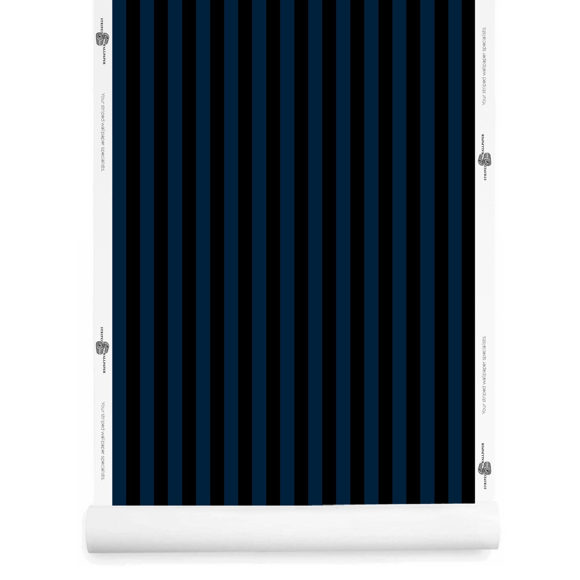 Black and Blue Dark Striped Wallpaper roll – Laurice