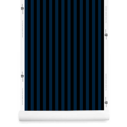 Black and Blue Dark Striped Wallpaper roll – Laurice