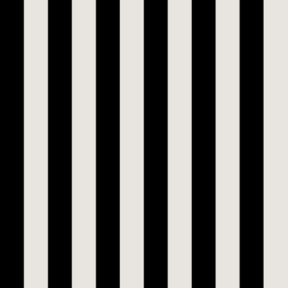 Black and ivory classic stripe wallpaper in two-inch rhythm – Athens
