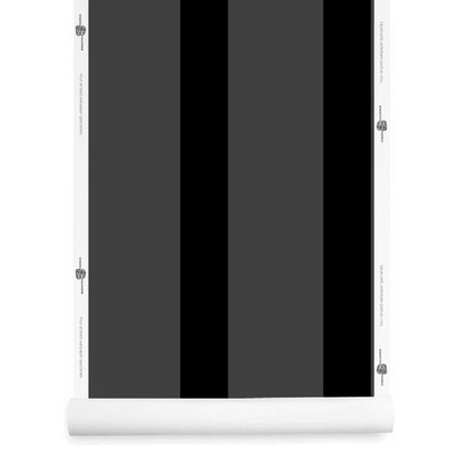 Black on Black Wide Stripe Wallpaper roll – Marquette