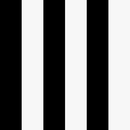 Bold black and white striped wallpaper pattern with wide stripes