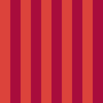 Alegre bright red cabana stripe wallpaper pattern showing medium-scale vertical stripes in two red tones