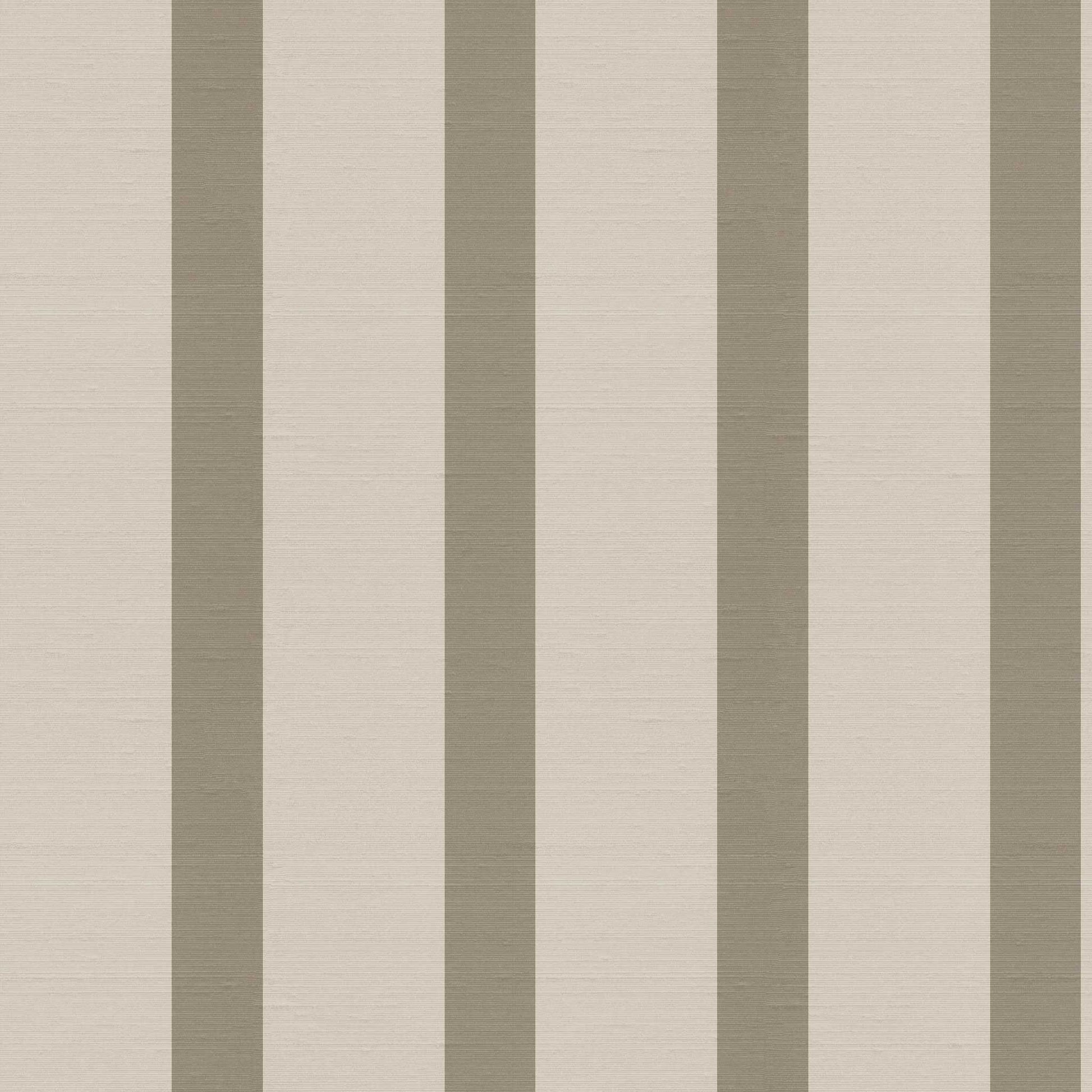 Seahorn wallpaper detail – warm brown and beige stripes with subtle silk texture