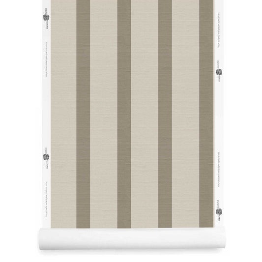 Brown and beige striped wallpaper with silk finish roll – Seahorn