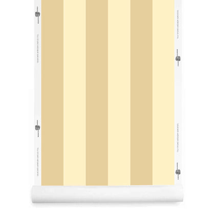 Butter yellow striped wallpaper roll – Grandeur
