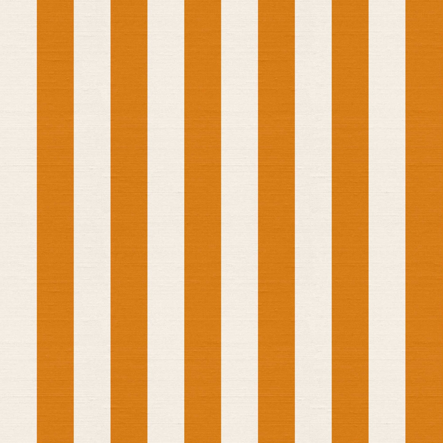 Athens wallpaper pattern detail – mineral orange stripe and warm white ground with silk finish