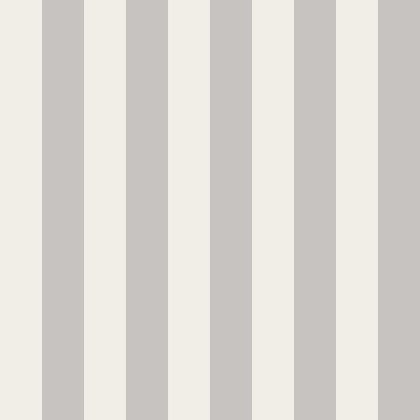 Alegre wallpaper pattern detail – grey and cream vertical stripes on a smooth finish