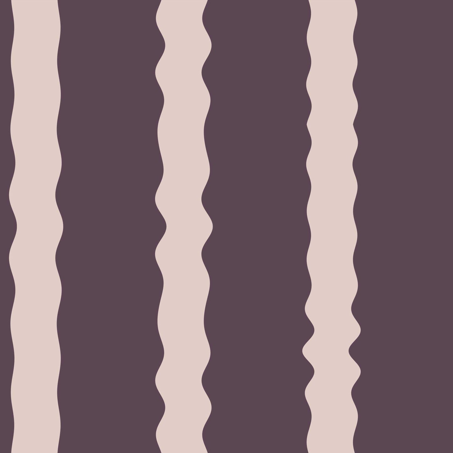 Maiden wallpaper detail – dusty purple wavy stripes with a soft, painterly look