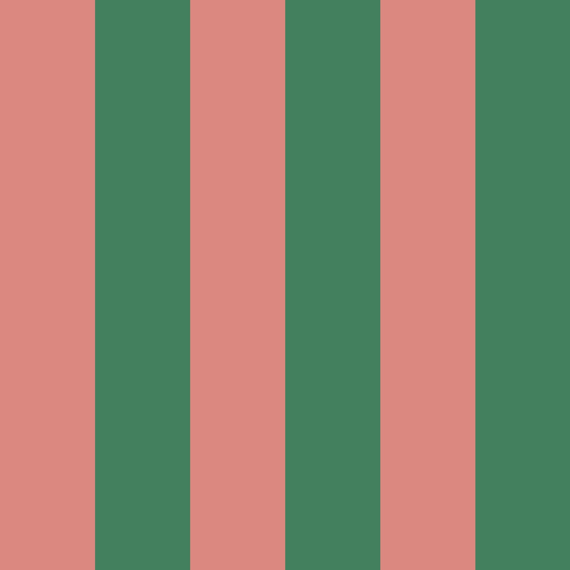Green and Pink Wide Stripe Wallpaper Pattern – Grandeur in Jade and Lox