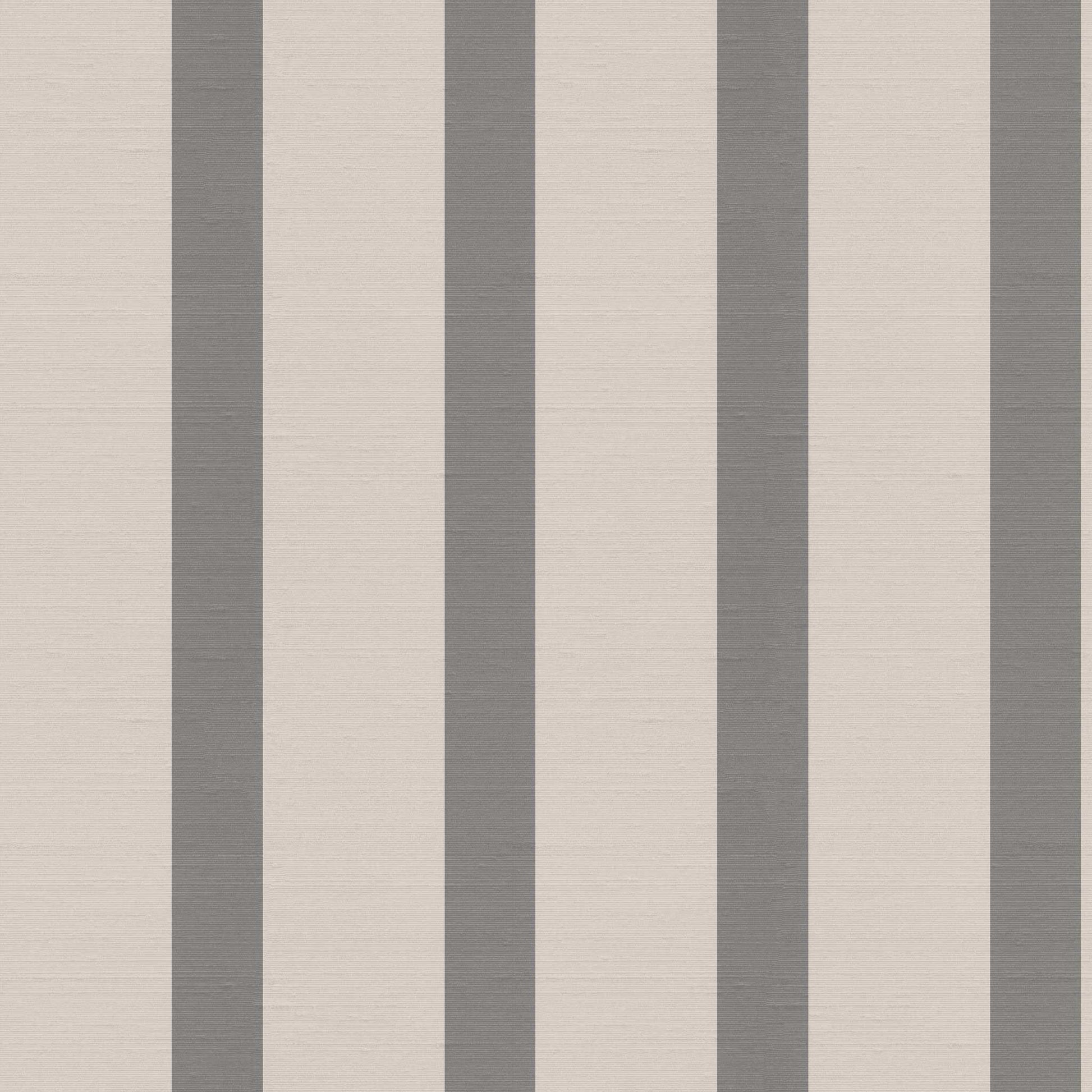 Seahorn wallpaper detail – grey and beige uneven stripes with a soft silk shimmer