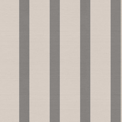 Seahorn wallpaper detail – grey and beige uneven stripes with a soft silk shimmer