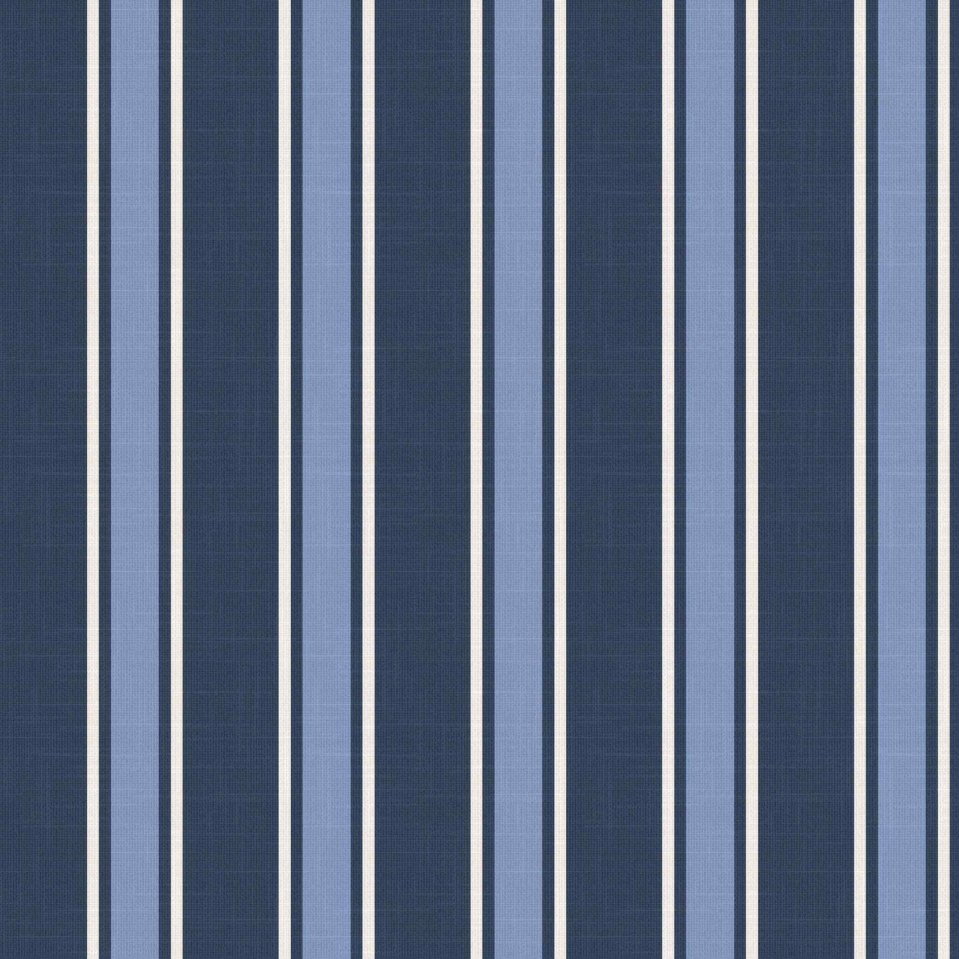 navy blue striped wallpaper detail with linen finish and slim vertical stripes