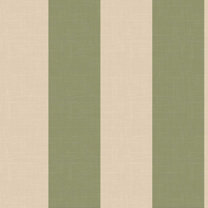 Wide khaki striped wallpaper pattern with linen finish