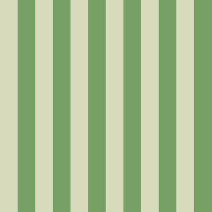 Athens wallpaper detail – moss and pale green stripes on smooth matte finish