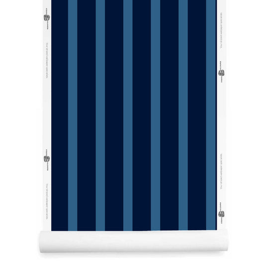 Navy striped wallpaper pattern wallpaper roll – Morslay