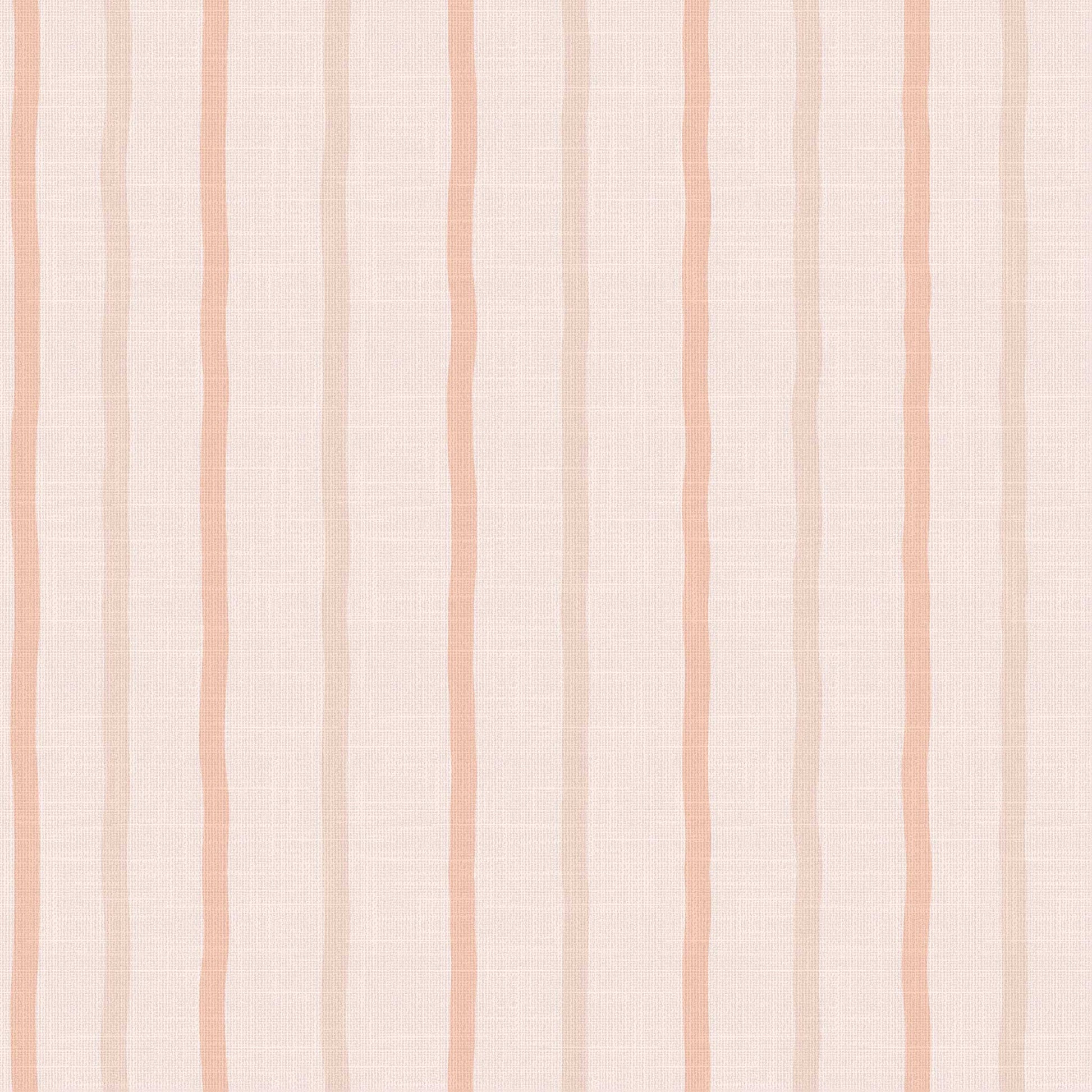 hand-drawn pale pink striped wallpaper pattern on linen texture