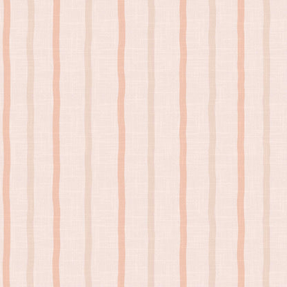 hand-drawn pale pink striped wallpaper pattern on linen texture