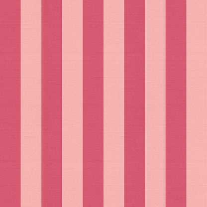pink stripe wallpaper detail showing bold pink stripes and silk finish
