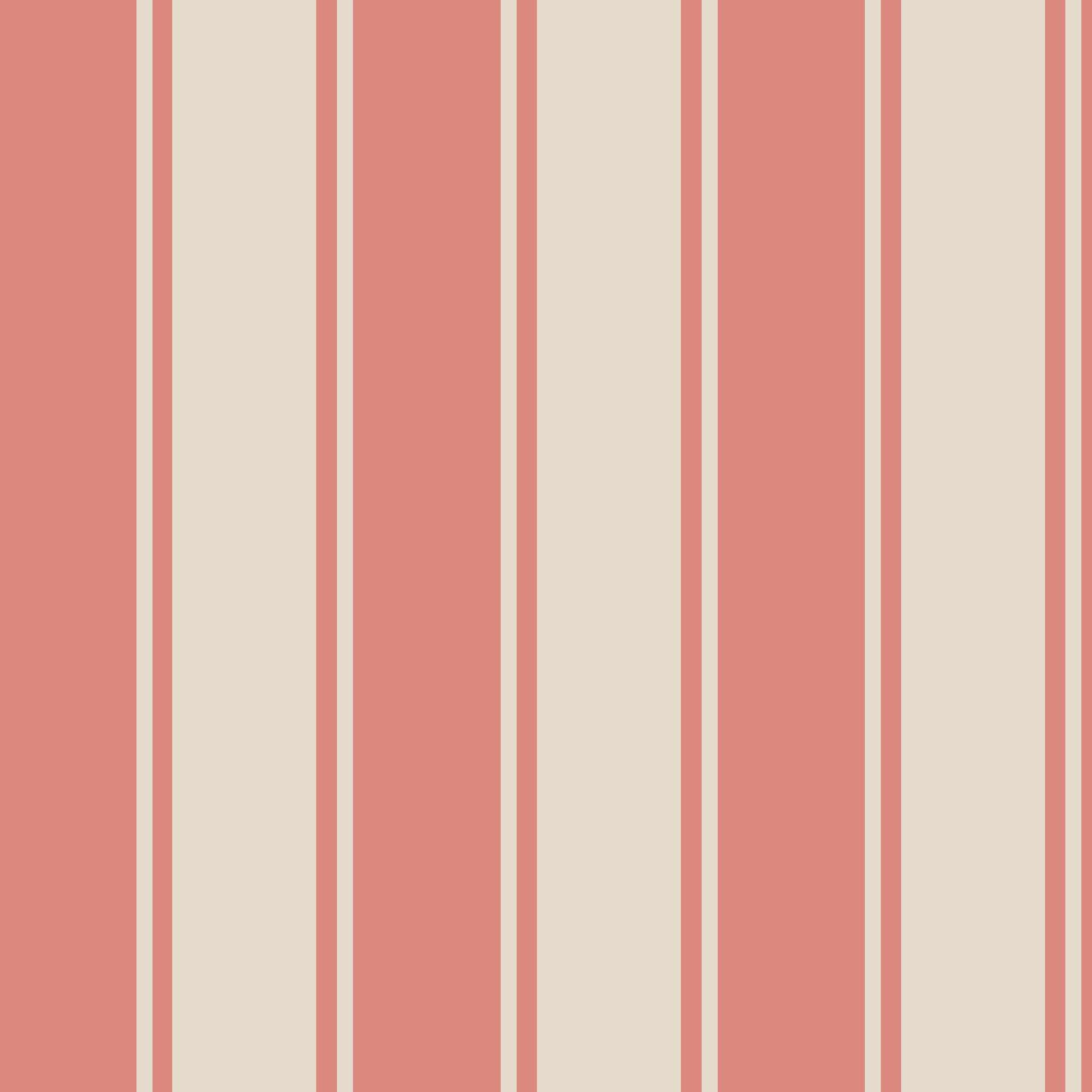 straight striped wallpaper detail showing lox pink and silt cream