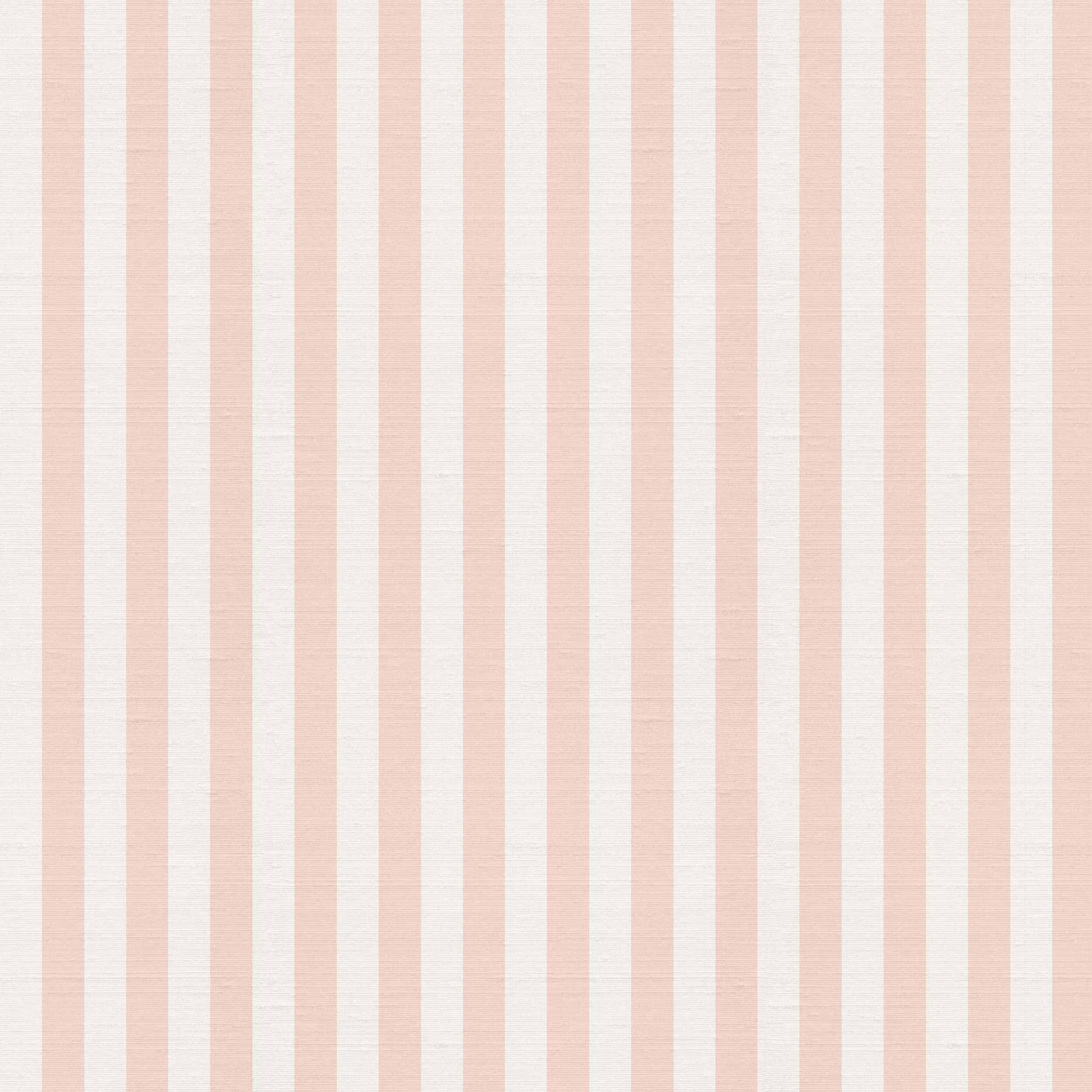 Laurice wallpaper detail – blush pink and warm white stripes with silk finish