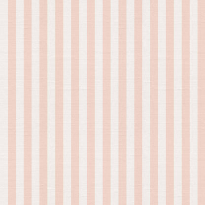 Laurice wallpaper detail – blush pink and warm white stripes with silk finish