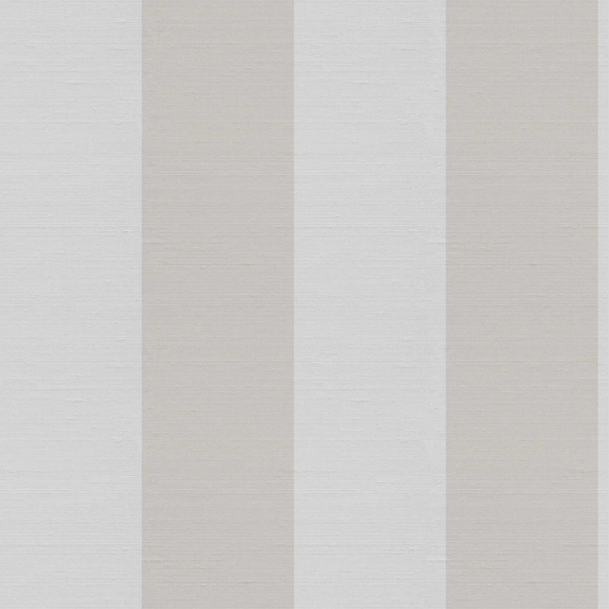 Emerson wallpaper pattern detail – silver and grey wide stripes with a soft silk sheen
