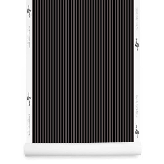 Small Black and Grey Stripe Wallpaper Roll with pencil stripes– Taos