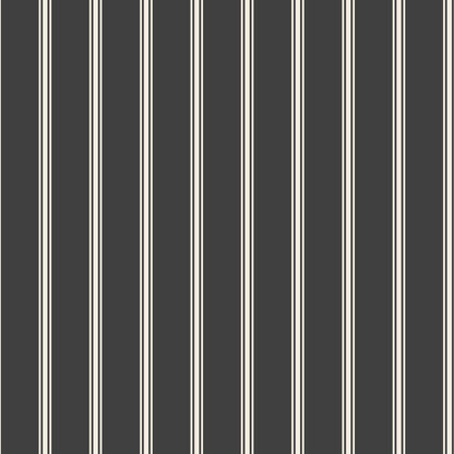 Soft black and cream ticking stripe wallpaper pattern with vintage industrial style – Lachman