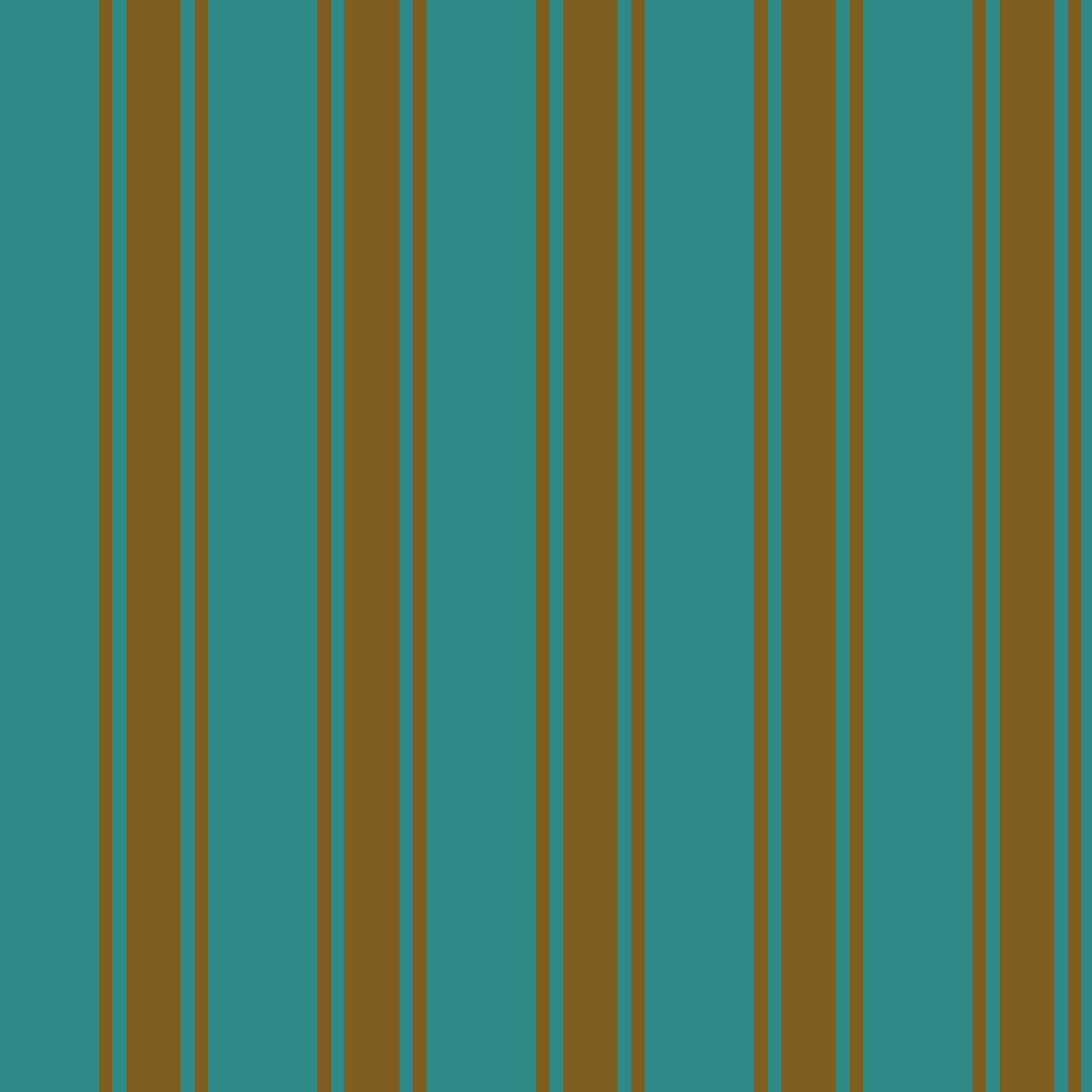 La Solana stripe pattern detail – verdigris teal and rich brown vertical stripes