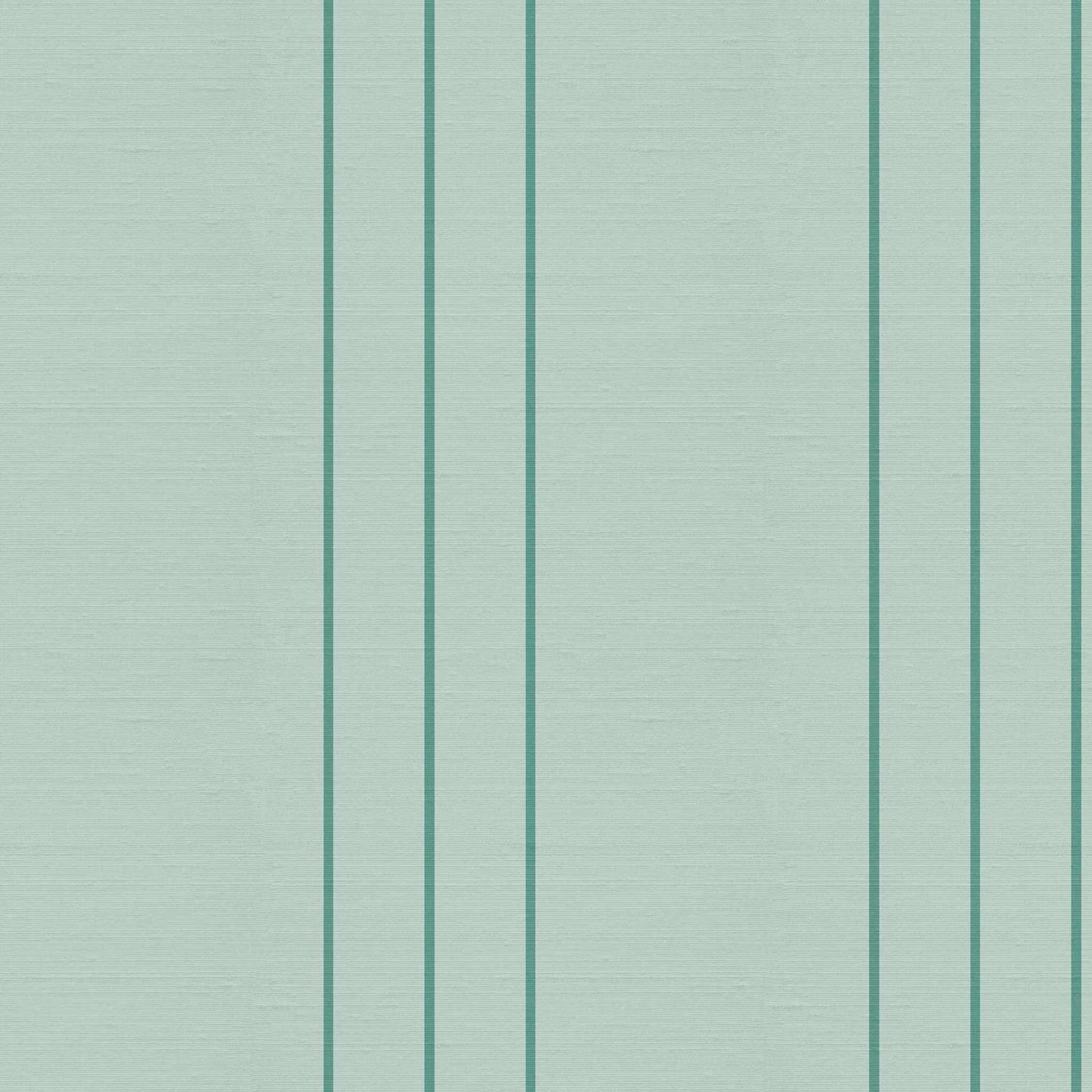 Arno pinstripe wallpaper pattern detail – teal and green vertical stripes on mint silk finish ground