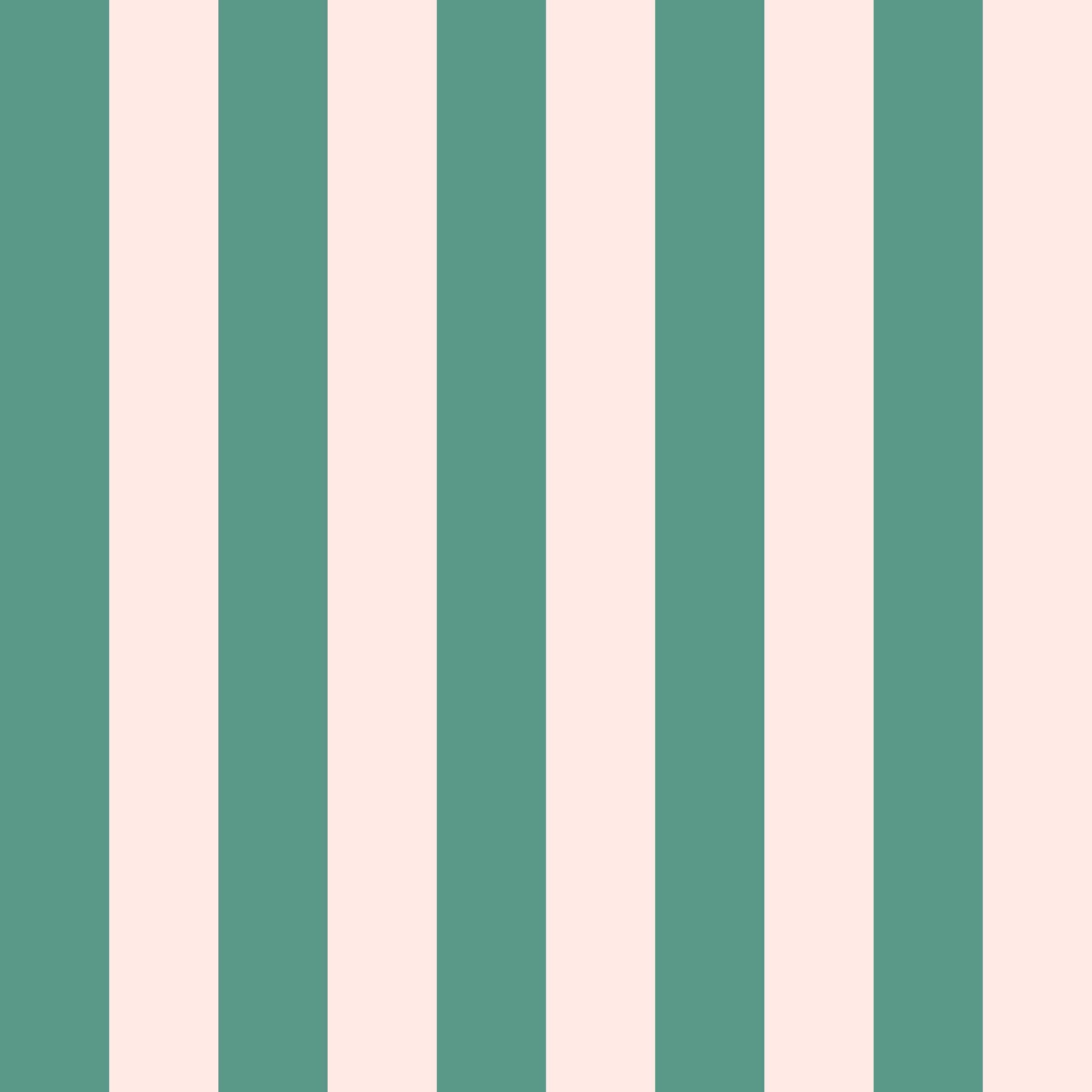 Alegre wallpaper pattern detail – teal and light pink vertical stripes on smooth finish