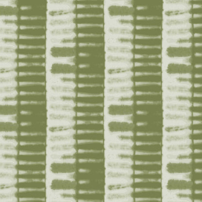 Olive Green Shibori Bamboo Wallpaper with natural, bamboo-like vertical stripes