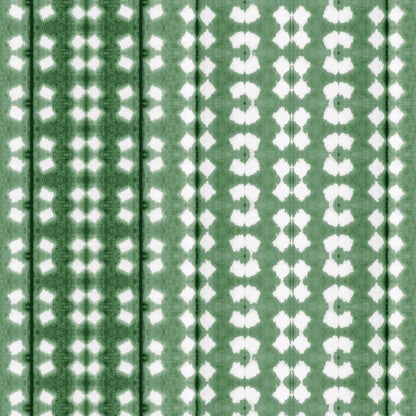 Ombre wallpaper with stripes in fern green, featuring soft vertical bands and artisanal dye-inspired texture.